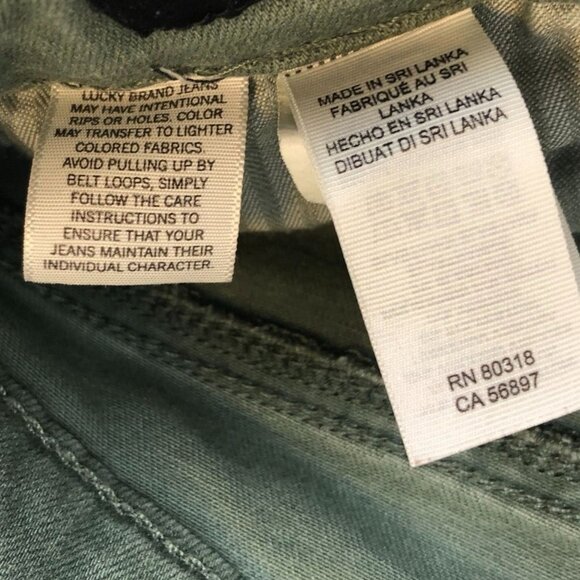 Lucky Brand Womens Jeans Size 4/56 Ava Skinny Ankle Frayed Hem Green Casual - Picture 10 of 16